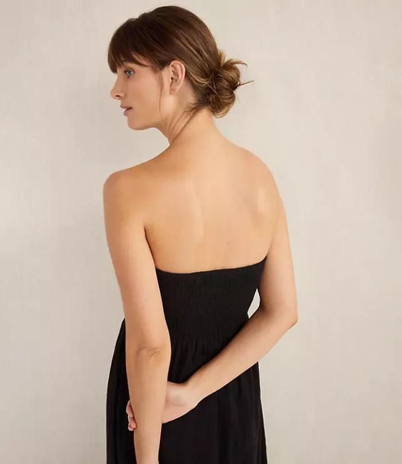Haven Well Within Organic Cotton Crinkle Gauze Strapless Dress
