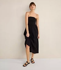 Haven Well Within Organic Cotton Crinkle Gauze Strapless Dress