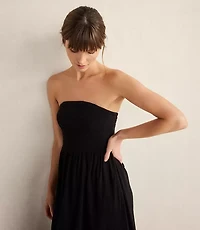 Haven Well Within Organic Cotton Crinkle Gauze Strapless Dress