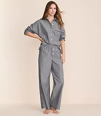 Striped Poplin Pajama Pants