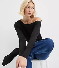 Asymmetrical Off The Shoulder Top