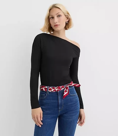 Asymmetrical Off The Shoulder Top