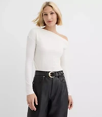 Asymmetrical Off The Shoulder Top