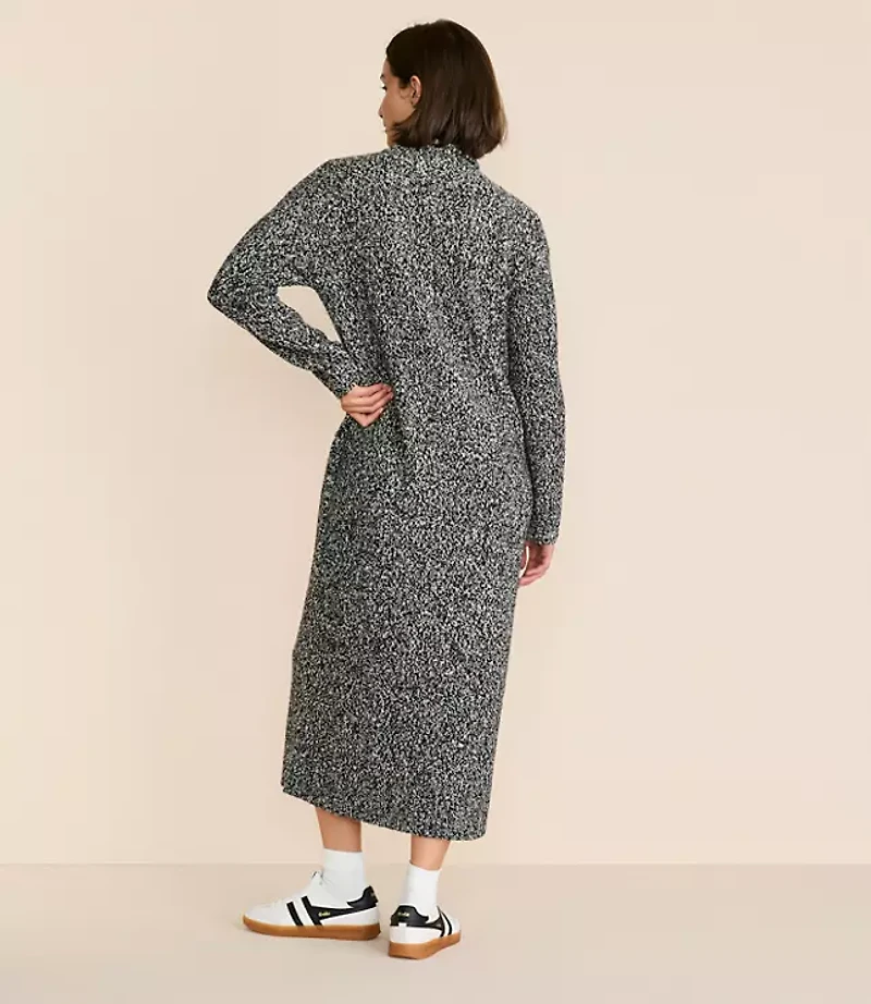 Petite Lou & Grey Colorblock Drawstring Neck Maxi Sweater Dress