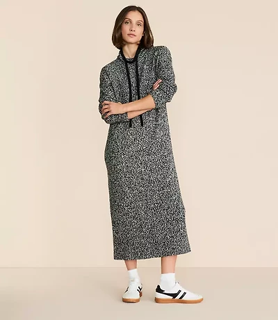 Petite Lou & Grey Colorblock Drawstring Neck Maxi Sweater Dress