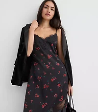 Floral Chantilly Lace Maxi Slip Dress