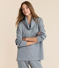 Lou & Grey Heathered Scubasoft Cowl Neck Top