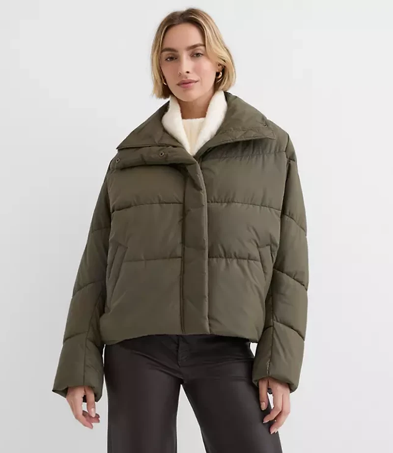 Cocoon Sleeve Puffer Jacket