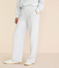 Lou & Grey Heathered Scubasoft Side Slit Straight Leg Pants