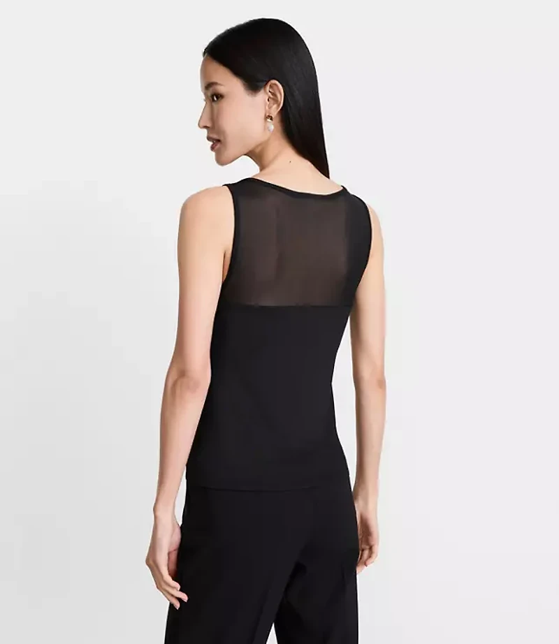 LOFT Versa Mesh Ruched Top