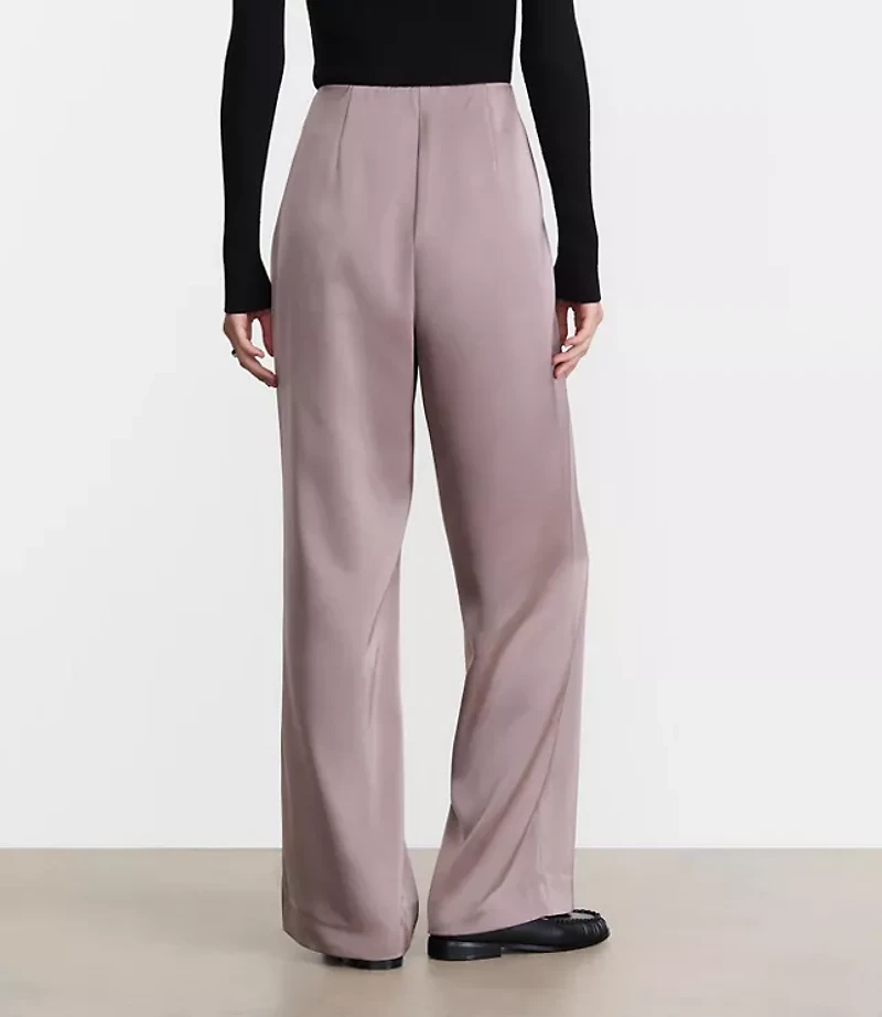 LOFT Versa Satin Straight Pants