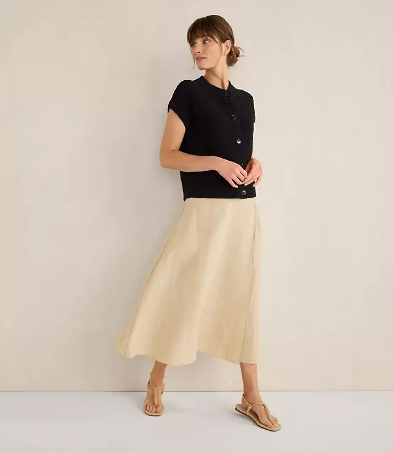 Haven Well Within Organic Cotton Linen Wrap Skirt