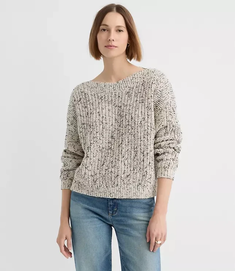 Marled Chunky Ribbed Sweater