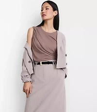 LOFT Versa Mesh Ruched Tank Top