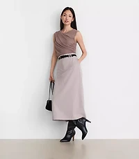 LOFT Versa Mesh Ruched Tank Top