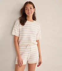 Haven Well Within Organic Cotton Crochet Stripe Sweater