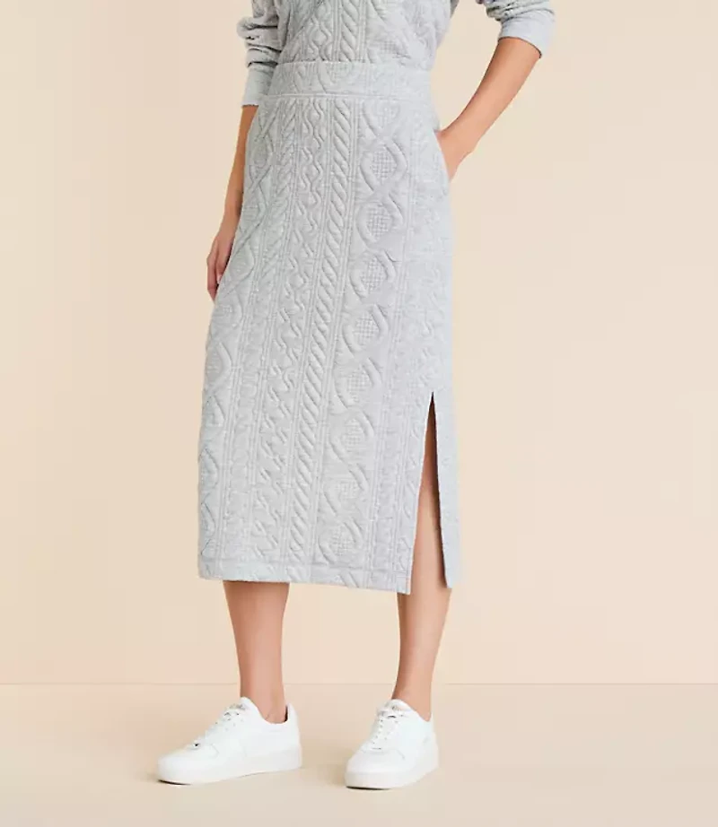 Petite Lou & Grey Alpine Quilted Midi Pocket Skirt