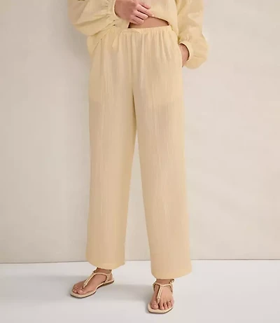 Haven Well Within Organic Cotton Gauze Straight Leg Pants