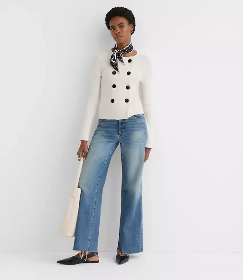 Cuffed Double Breasted Cardigan