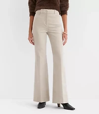 Slim Flare Pants Stretch Velvet