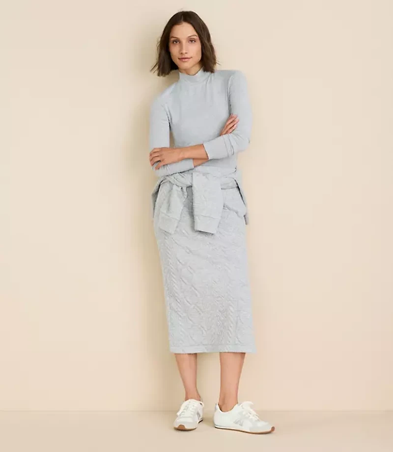 Lou & Grey Heathered Essential Modal Turtleneck Top