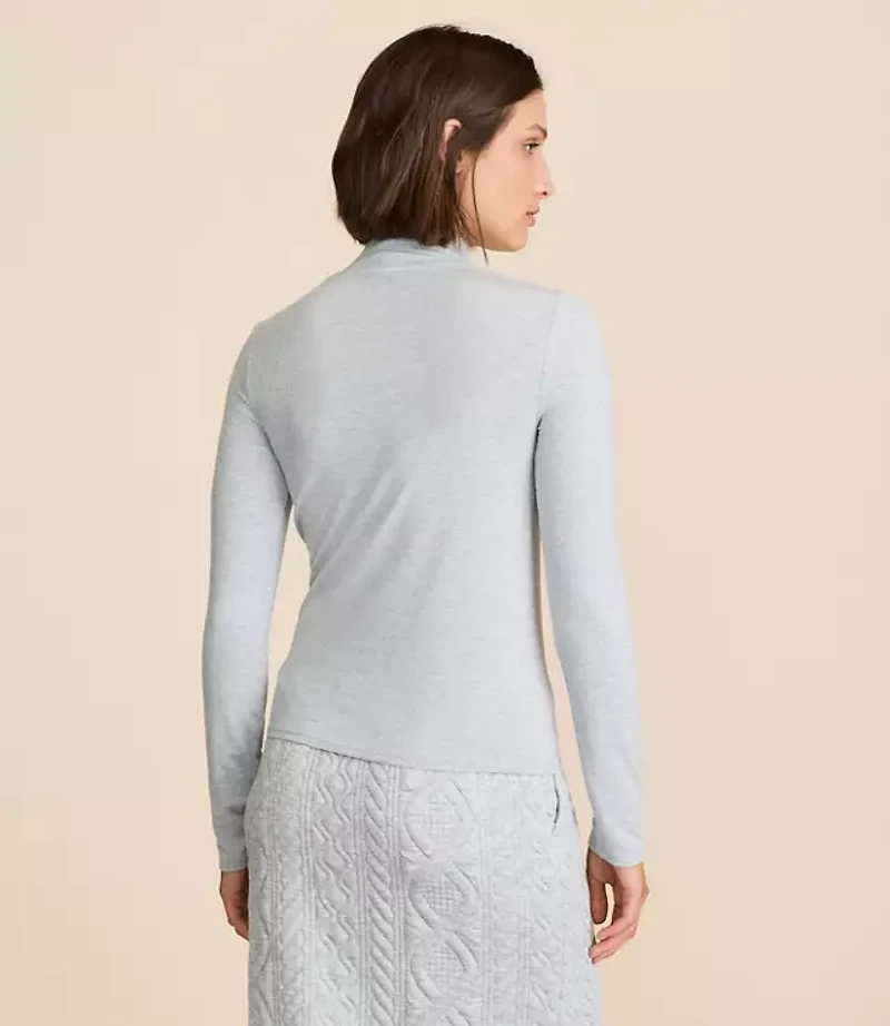 Lou & Grey Heathered Essential Modal Turtleneck Top