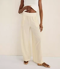 Haven Well Within Organic Cotton Crinkle Gauze Wide Leg Pants