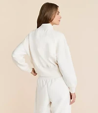 Petite Lou & Grey Elite Fleece Mock Neck Sweatshirt