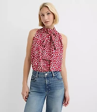 Heart Tie Neck Halter Top
