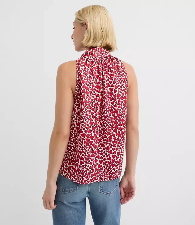 Heart Tie Neck Halter Top