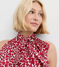 Heart Tie Neck Halter Top