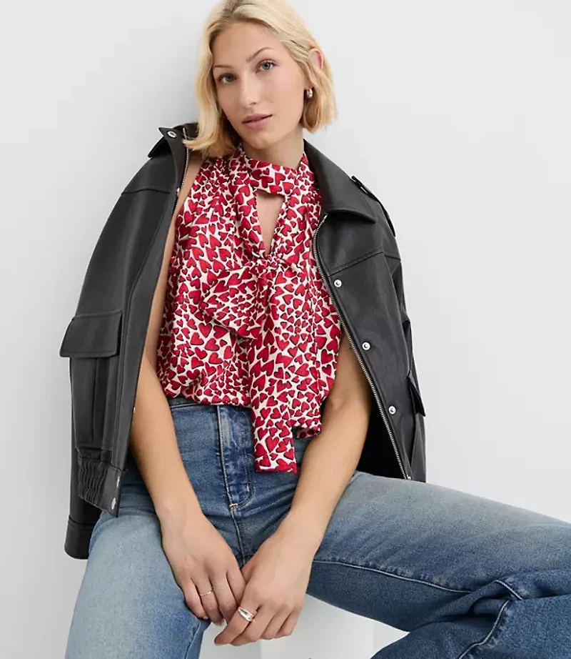 Heart Tie Neck Halter Top