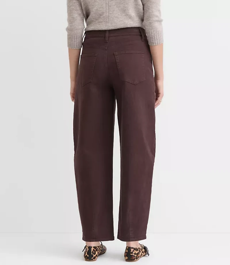 Petite Curvy High Rise Barrel Jeans Iced Espresso