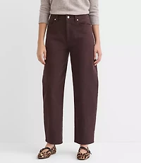 Petite Curvy High Rise Barrel Jeans Iced Espresso