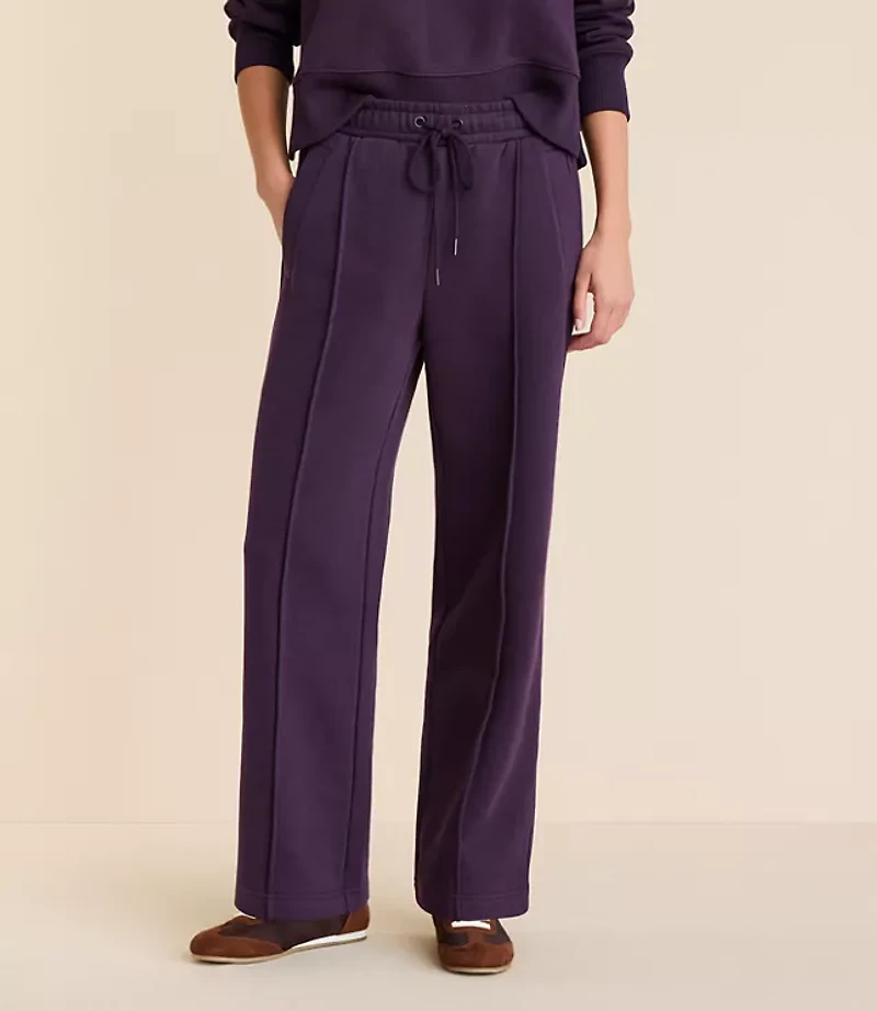 Petite Lou & Grey Pintucked Elite Fleece Straight Pants