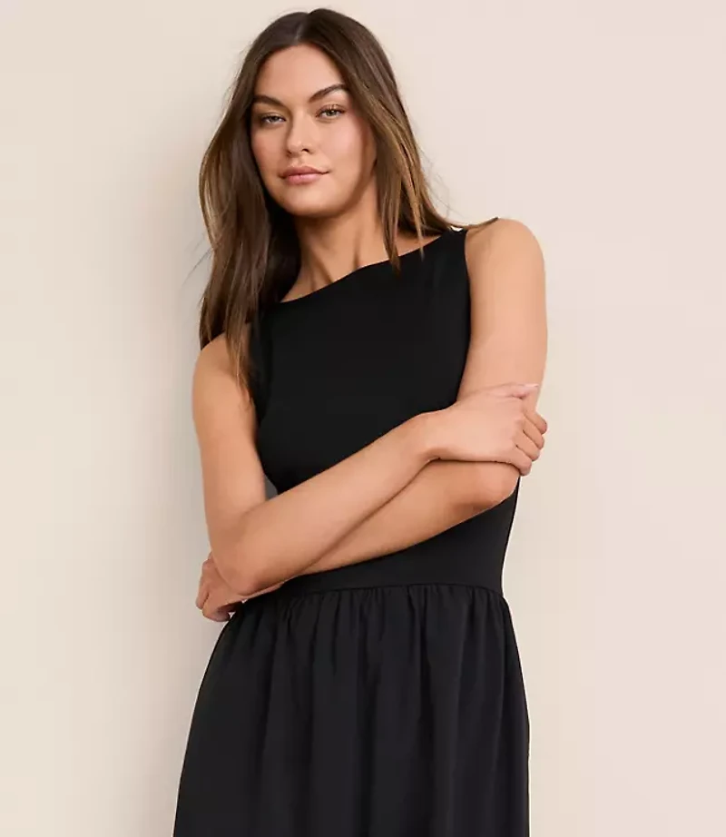 Lou & Grey Wanderweave Mixed Media Maxi Pocket Dress