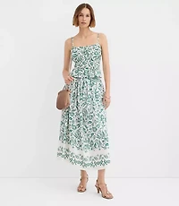 Floral Pull On Midi Skirt