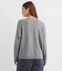 Petite Sparkle V-Neck Relaxed Everyday Sweater
