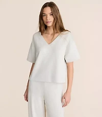 Lou & Grey Heathered Scubasoft Dolman V-Neck Tee