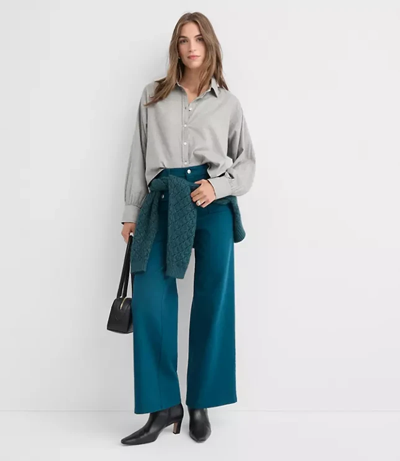 Petite Sparkle Herringbone Modern Everyday Shirt