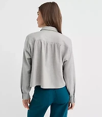 Petite Sparkle Herringbone Modern Everyday Shirt