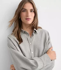 Petite Sparkle Herringbone Modern Everyday Shirt