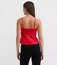 Petite Bow Strappy Bustier Top