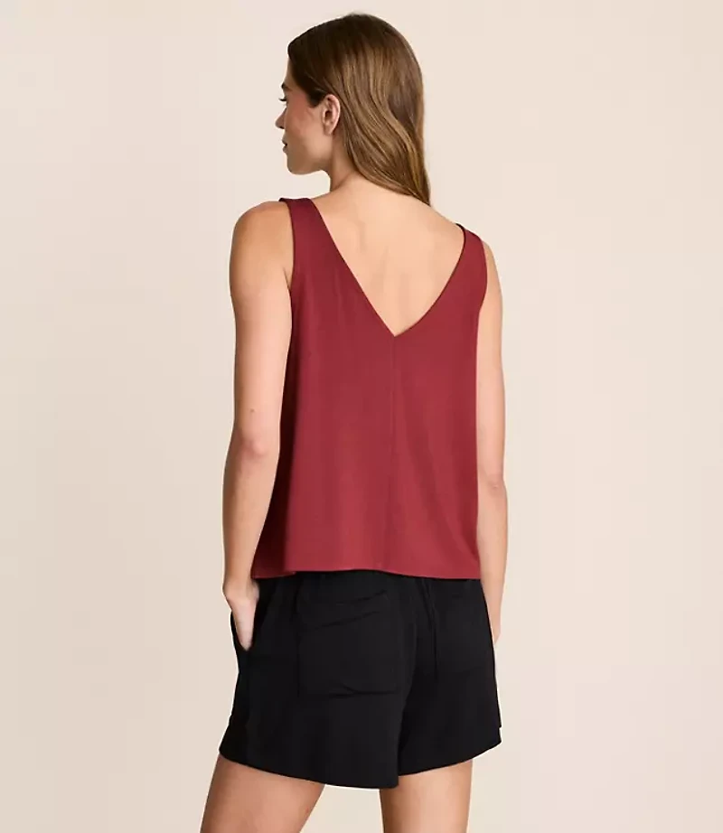 Lou & Grey Essential Modal Tie Keyhole Tank Top