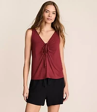Lou & Grey Essential Modal Tie Keyhole Tank Top