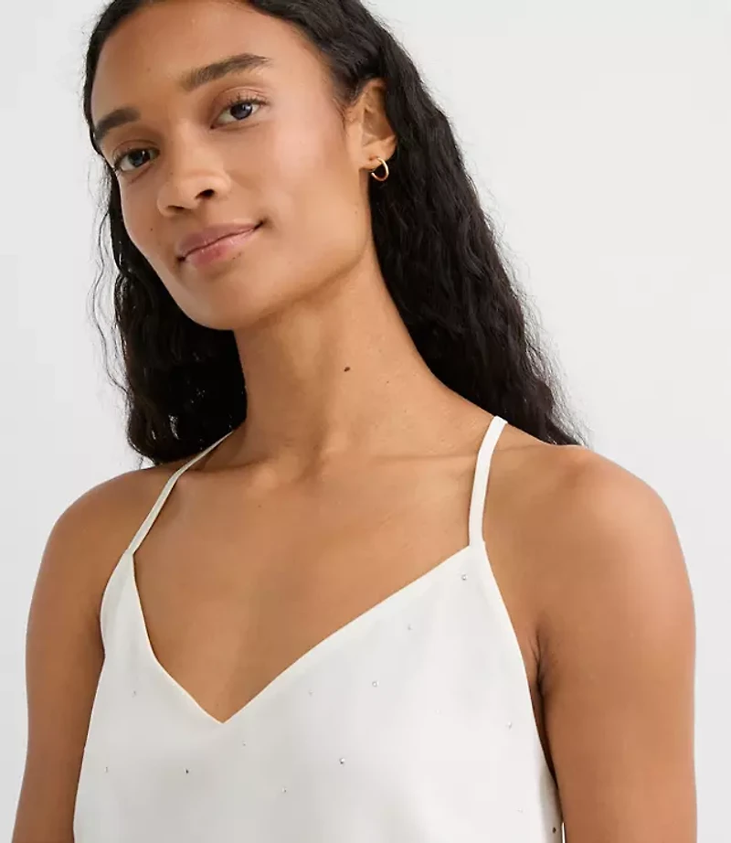 Petite Velvet Strappy Cami
