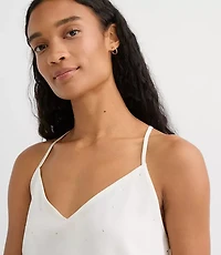 Petite Velvet Strappy Cami
