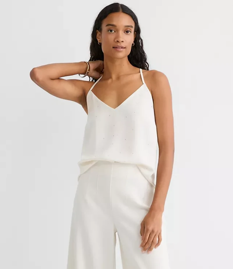 Petite Velvet Strappy Cami