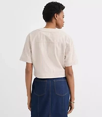 Striped Short Sleeve Jacket