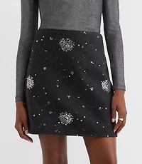 Petite Sequin Embellished Mini Skirt